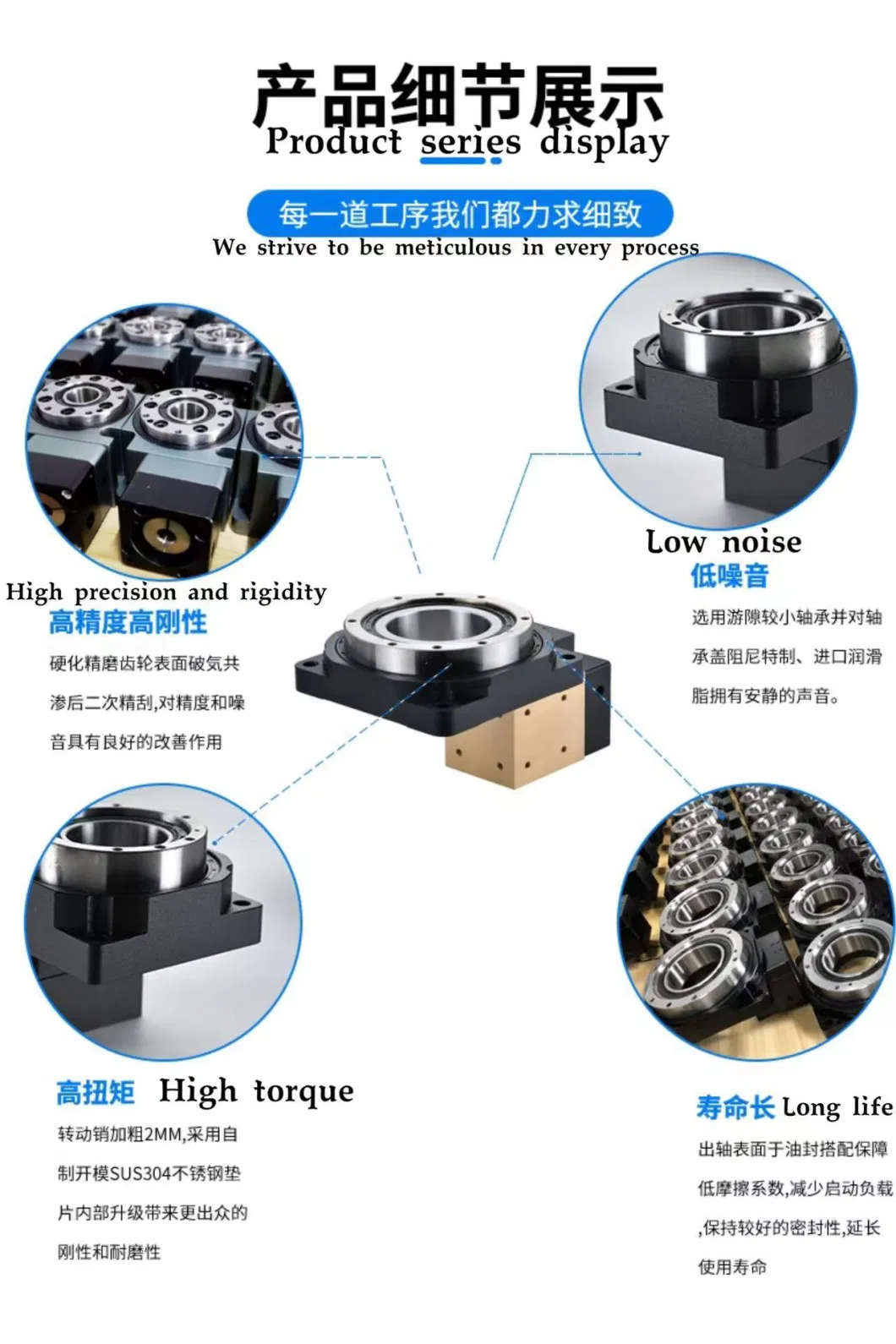 Electric Rotary Table Precision Hollow Rotary Platform Reducer